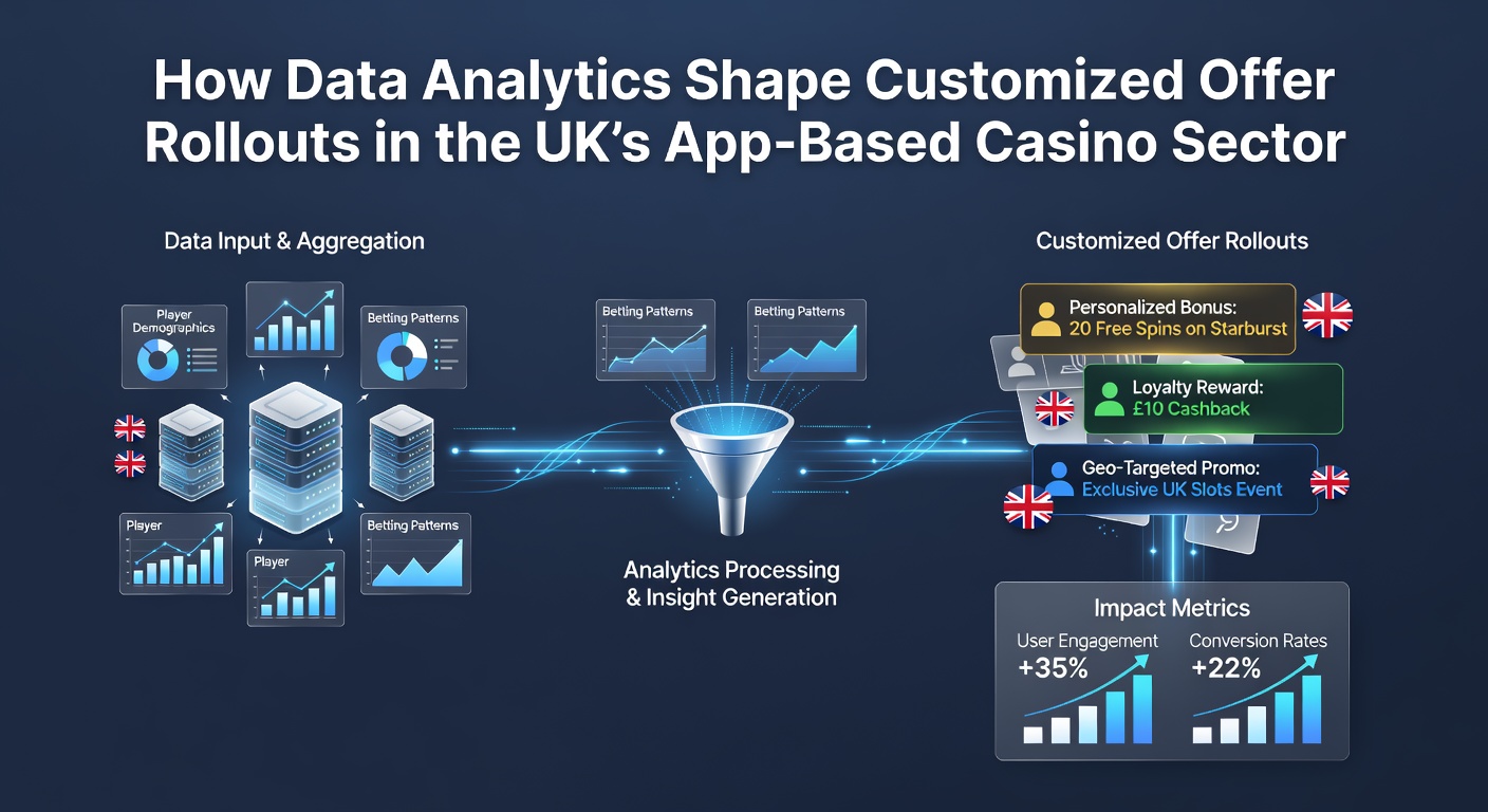 Data dashboards displaying player behavior patterns and customized casino offers on mobile apps
