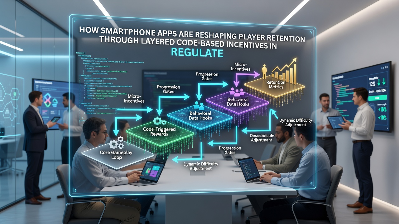 Analytics dashboard showing retention metrics tied to code redemption rates in mobile gaming platforms