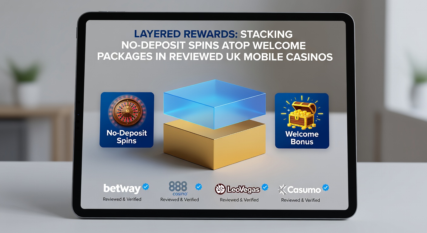 Infographic showing layered casino rewards pyramid: base with no-deposit spins, middle welcome bonus funds, top additional free spins stack in a vibrant mobile casino theme