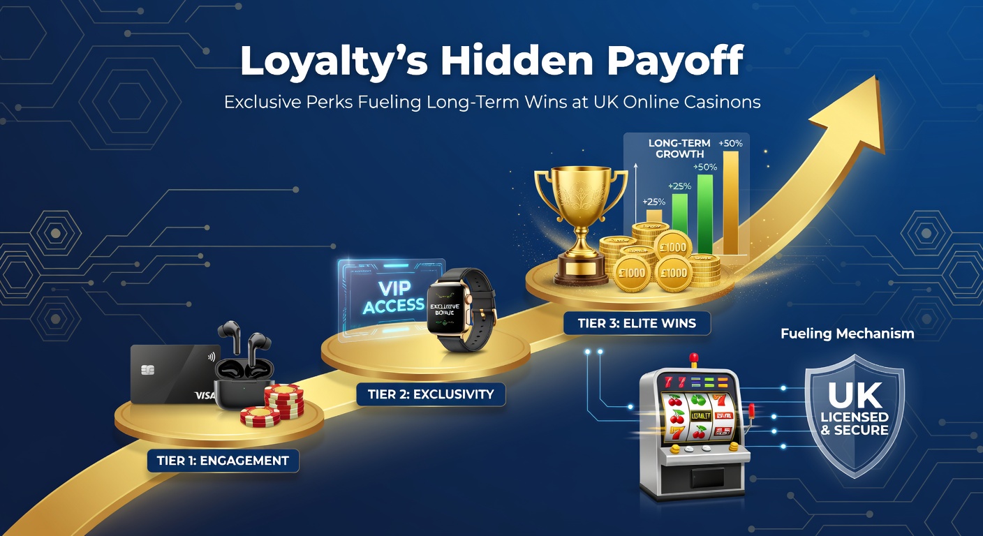 Screenshot of a UK online casino VIP dashboard showing tier progress, cashback totals, and exclusive perk notifications