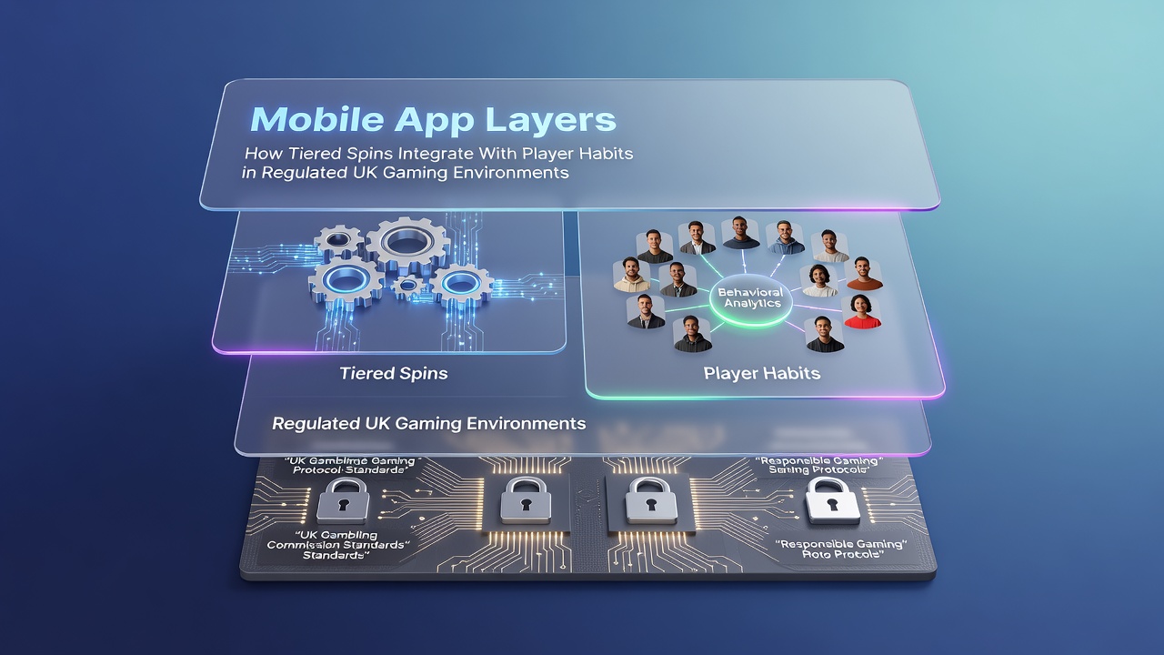 Mobile app interface showing layered spin tiers and reward progression in a UK casino application