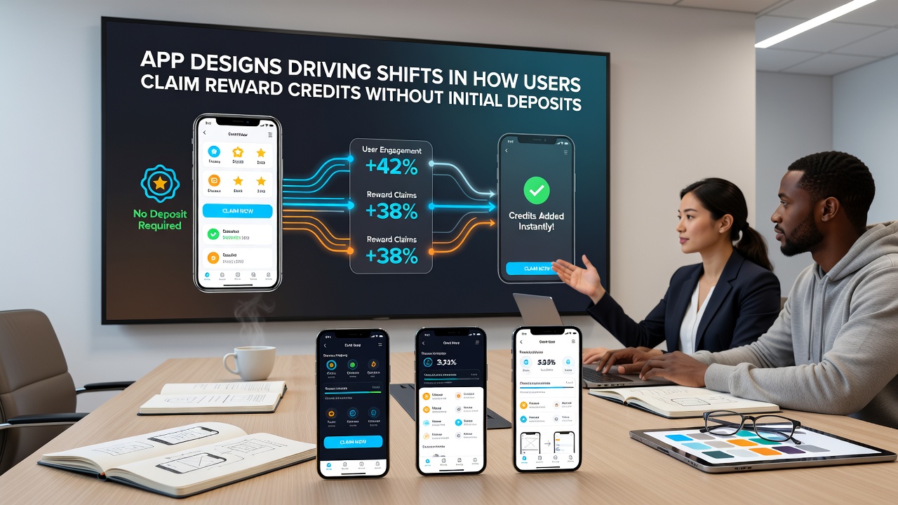 Close-up of mobile app dashboard showing reward credit balances and claim options