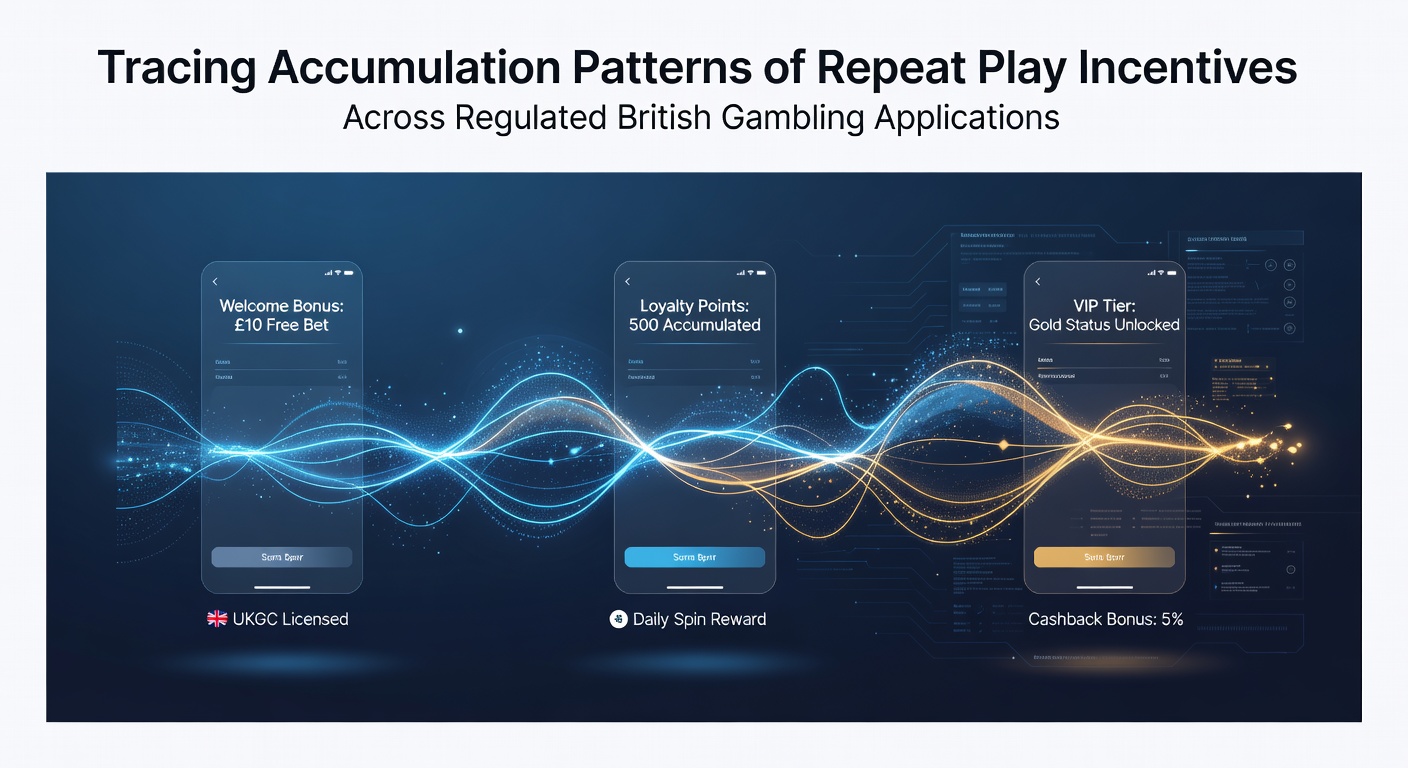 Illustration showing data flows and bonus accumulation patterns across regulated British gambling applications